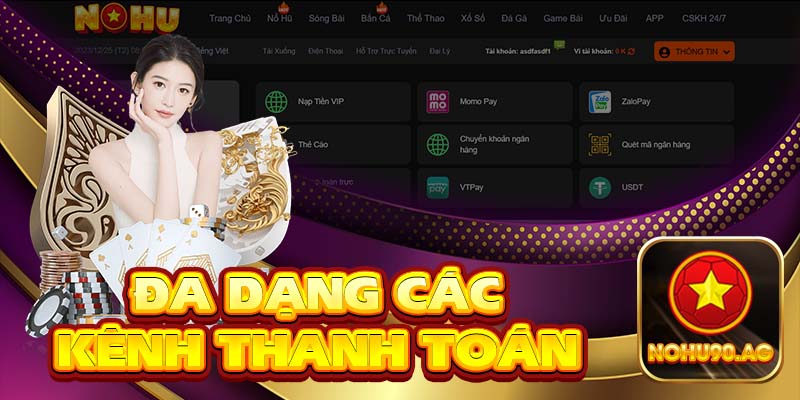 đa dạng các kênh thanh toán